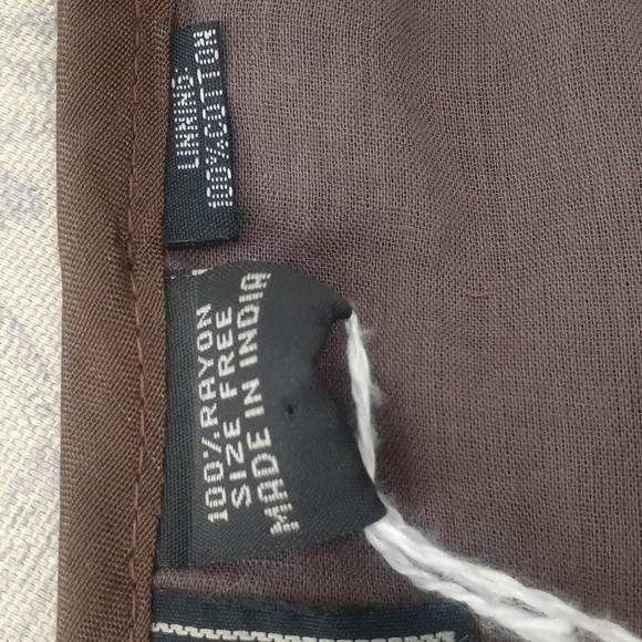 BOHO NEW  Brown Rayon Low Wrap Skirt  NWT one size OS - Picture 8 of 9